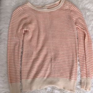 Pink and cream knit sweater
